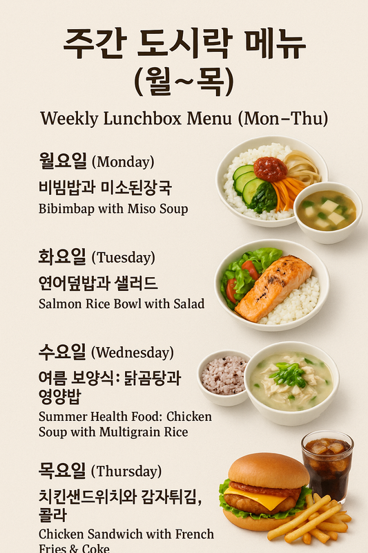 🥢 Weekly Lunch Box Menu For Lotte Chemical(July 28~31)